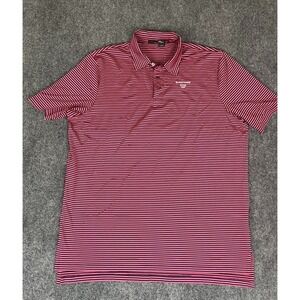 RLX Pink Purple Striped Polo Shirt Short SLEEVE Size XL Unverness Golf Club